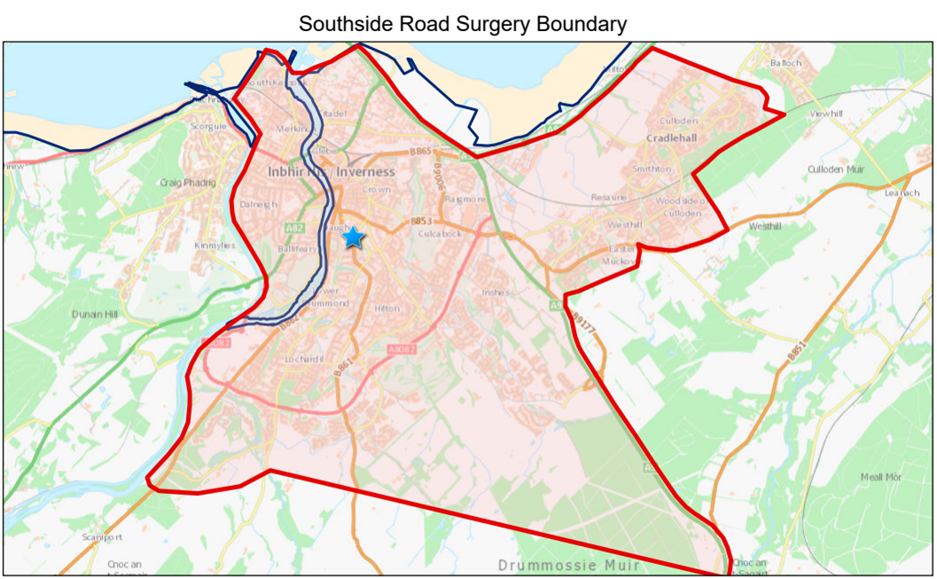 Southside Road Surgery Boundary